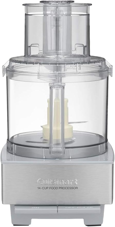 Cuisinart Food Processor 14-Cup Vegetable Chopper for Mincing, Dicing, Shredding, Puree & Kneading Dough, Light Gray Stainless Steel, DFP-14CGRY