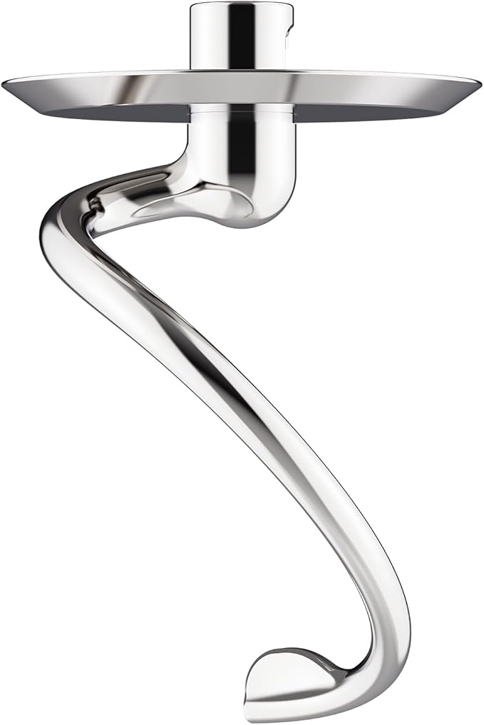 Stainless Steel Spiral Dough Hook for Kitchenaid Stand Mixer, 4.5 Qt - 5 Qt Tilt-Head Stand Mixer Attachments for Kitchenaid Dough Hook - Dishwasher Safe by Cofun
