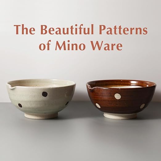 TIKUSAN Japanese Ceramic Ripple Ridge Mortar & Pestle Suribachi Bowl and Surikogi Set with Spout 7.1 inches Made in Japan (Brown)