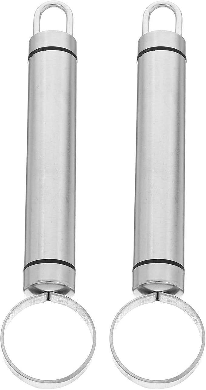 BESTonZON 2 PCS Multipurpose Corer Pitter, Stainless Steel Peach Pitter Fruit Core Remover, Pit Fruit Corer Removing Tool, Kitchen Gadget and Vegetable for Apple Pear Peach