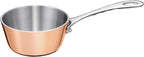 Mini Sauce Pan Butter Warmer Pot with Handle 18/10 Stainless Steel Small Pot for Melting Butter Heating Sauce Gravy & Oil (5oz/150ml) - Copper