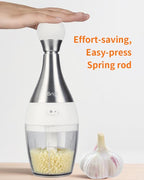 Brigii Garlic Press,Onion vegetable chopper,Food Chopper,Garlic Mincer, for Ginger, Chili, Nuts - Chop into Minced, Dishwasher Safe