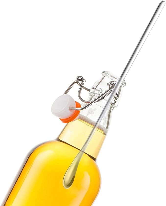 Delove Long Stainless Steel Cocktail Stirrers Stir Cocktail Drink Swizzle Stick Beverage Coffee Mixing Stirring Spoon- Tiny Salt Condiment Spoon (10.3-inch)