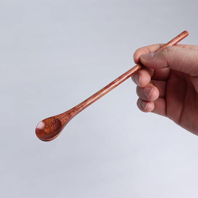 6PCS 7.08inch Honey Dipper Sticks Honey Spoon and Coffee Stirring Spoons, Wooden Honey Mixing Stirrer Honey Comb Stick, Honey Wand for Honey Jar Dispense Drizzle Honey Wedding Party