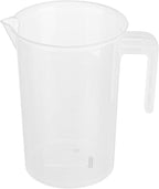 Restaurantware Measuring Cup, 4 Quarts Pack of 1 Conical Spout Liquid Scaling Vessel Embossed Ml and Oz Graduations, Clear Plastic Measuring Cup with Handle, For Cooking Baking For Oil Flour