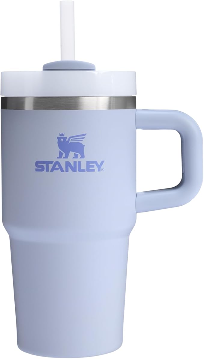 Stanley Quencher H2.0 Tumbler with Handle and Straw 20 oz | Flowstate 3-Position Lid | Cup Holder Compatible for Travel | Insulated Stainless Steel Cup | BPA-Free | Dew Drop