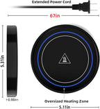 Coffee Warmer with Mug Set - Electric Beverage Cup Warmer for Desk Office Home Use, Candle Warmer Heating Plate with Gravity Switch Auto Shut Off (Up to 131F/55C), 12oz (Blue Set)