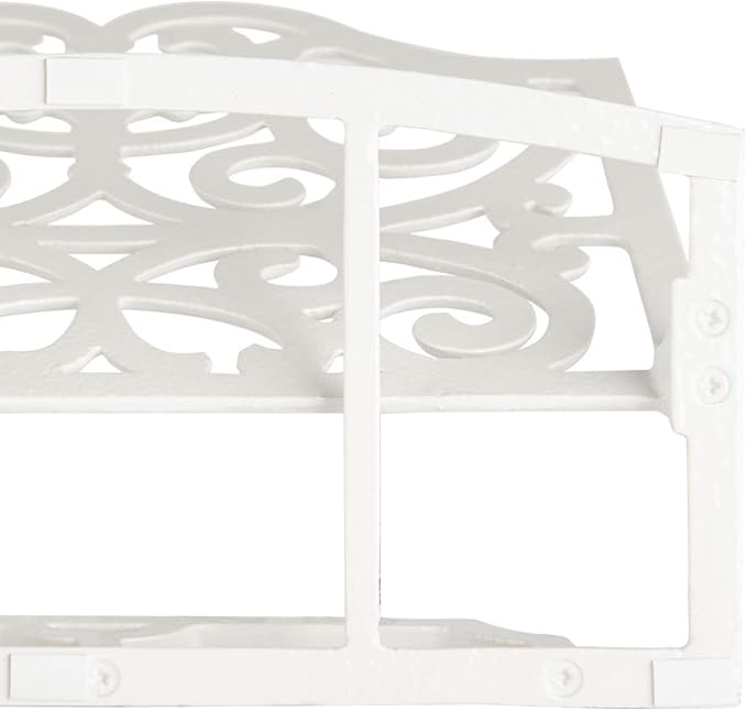 JOGREFUL Cookbook Stand, Cast Iron Heavy-Duty Recipe Book Holder, Kitchen Vintage Recipe Book Holder, Reading Rest Holder for Easel/Counter/Books/Magazine/iPad/Bible, Classic White