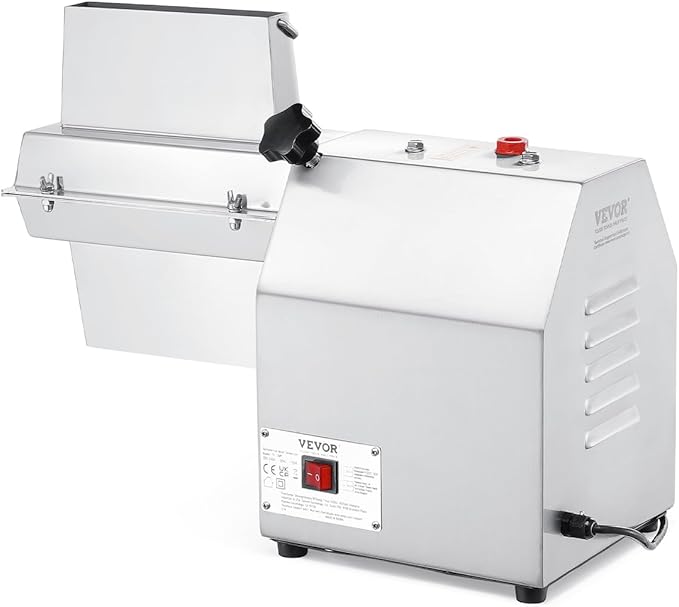 VEVOR Commercial Meat Tenderizer, Heavy Duty 304 Stainless Steel Kitchen Tool with Meat Tong, Cleaning Brush, and Tray, 750W Electric Meat Tenderizer Machine for Beef, Turkey, Chicken, Pork, and Fish