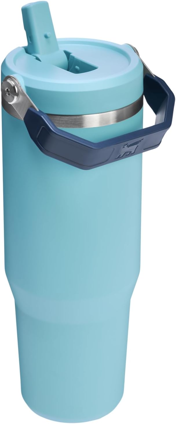 Stanley IceFlow 2.0 Flip Straw Tumbler with Handle 30 oz | Twist On Lid and Flip Up Straw | Leakproof Water Bottle | Insulated Stainless Steel | BPA-Free | Agave