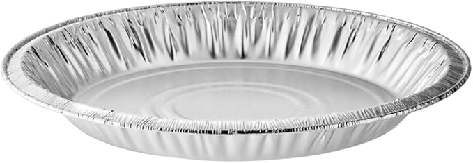 125-Pack 9 5/8" Foil Pie Pans - Deep 1 3/16" Disposable Aluminum Pie & Tart Pans with Full Curl Rim - For Commercial Baking, Batch Cooking, Freezer Storage & Retail Packaging