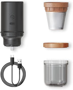 2-IN-ONE Compact Electric Burr Coffee Grinder Durable SUS420 Stainless Steel Grinding Core | Double Brewing Model | One Press | USB Charging Electric Coffee Grinder Mini Camping