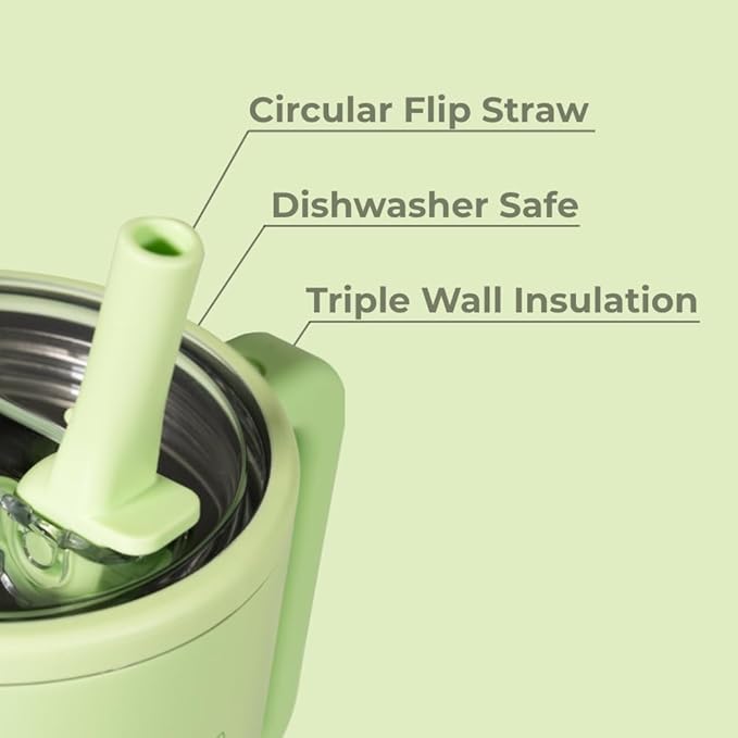 HydroJug Kids - 20 oz Insulated Kids Water Bottle with Flip Straw & Handle | Leak-Proof & Durable | Perfect for School, Sports, Lunch, Travel & Camp, Melon