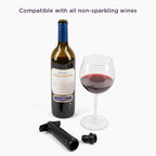 Wine Saver Pump with Vacuum Wine Stoppers - Preserve Your Wine Longer/Reusable/Fits All Standard Wine Bottles/Airtight Seal and No Spills/1 Pump 4 Stoppers/Wine Accessories and Gifts