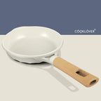 COOKLOVER Nonstick Frying Pan 100% PFOA Free Cookware Induction Skillet Stir Fry Pan (Cream white, 7.9 inch)
