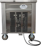 Commercial Fried Ice Cream Machine Single Pan Commercial Ice Roll Maker 20" Square Fried Ice Cream Pan Yogurt Fry ice Cream Machine for Bars/Cafes/Dessert Shops