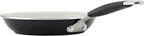 Rachael Ray Cucina Ceramic Nonstick Frying Pan/Skillet, 8.5 Inch Non Stick Open Fry Pan, Dishwasher Safe - Peppercorn