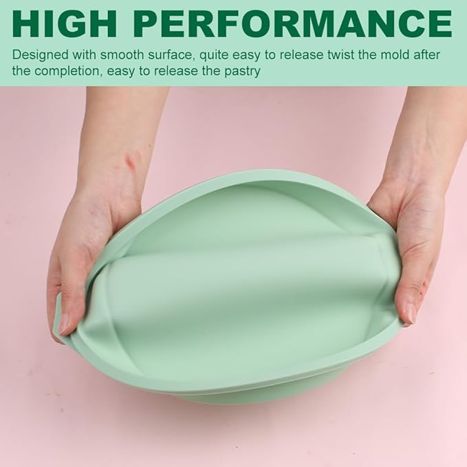 4 Pcs Layer Cake Pans Set, 6 Inch Rainbow Cake Baking Pans,Silicone Cake Molds for Mother's Day Pizza Vegetable Pancake Quiche and Resin Crafts (Square)