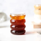 4 Pcs Drinking Glasses with Bamboo Lids and Glass Straw 14oz Glassware Set,Cocktail Glasses,Iced Coffee Glasses,Beer Glasses,Ideal for Water,Soda,Tea,Gift - with Cleaning Brushe