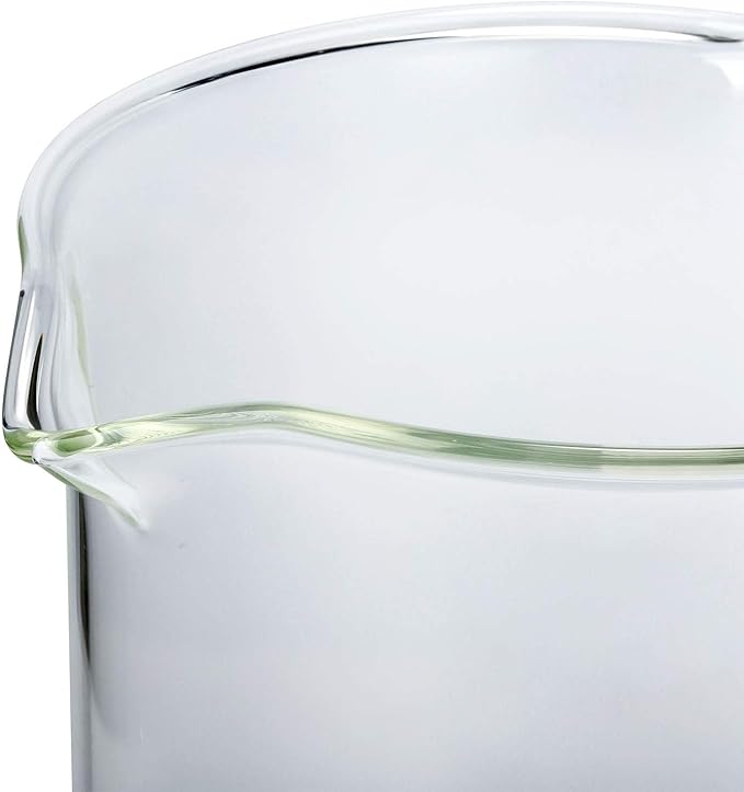 High Borosilicate Glass Measuring Cup-V-Shaped Spout，Glass Measuring Beaker for Kitchen or Restaurant, Easy to Read, 60 ML (2 Oz)-Pack of 2
