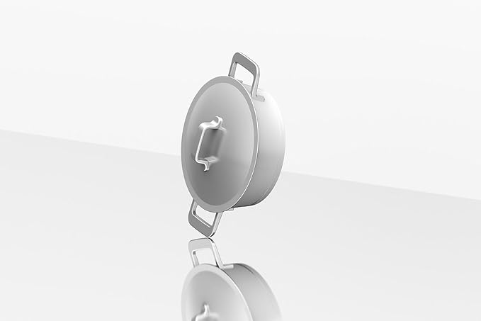 BergHOFF Meta 10Pc Cookware Set With Matching Lids Recycled 18/10 Stainless Steel Induction Pots and Pans Scratch-resistant Oven Safe