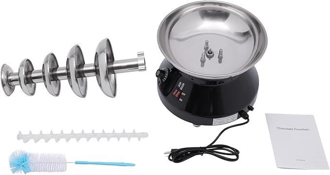 Chocolate Fountain Commercial Hot Chocolate Fondue Tower 5 Tier 7 lb Large Capacity Stainless Steel Chocolate Melting Heating Machine for Nacho Cheese Liqueurs Party Wedding