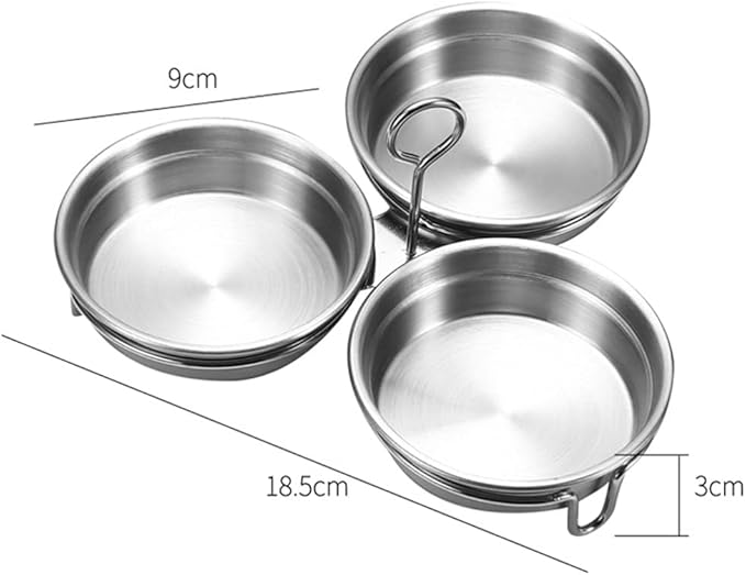 Cabilock 2Pcs Stainless Steel Egg Poacher with Oil Brush Egg Mold Ring for Steaming and Boiling Kitchen Cooking Tool for Indoor Breakfast and Camping