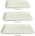 Martha Stewart Gallen 3-Piece Cookie Sheet Set – 13", 15", 17" Baking Pans, Ceramic Nonstick, PFA-Free, Carbon Steel – Oven Safe to 450°F, Warp-Resistant, Easy to Clean - Linen White