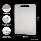 100% Pure Titanium Cutting Boards for Kitchen,2-in-1 Smooth Side & Textured Side For Cutting Meats, Double-sided Titanium Cutting Board Fruits And Vegetables, for Kitchen Outdoor Holiday Gifts(14*10)