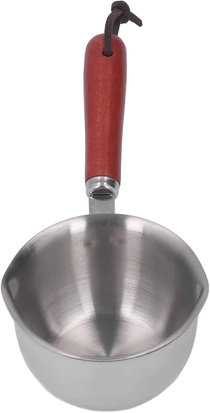 Melting Pot, Nonstick Stainless, Butter Milk Pot, Stainless Steel Butter Warmer Coffee Warmer Milk Steel Coffee with Dual Pour Spouts Small Saucepan for Syrup