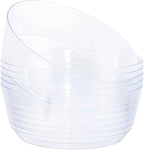 Hioasis 8 Pack Plastic Serving Bowls 128oz Clear Plastic Bowls Heavy Duty Disposable Serving Bowls for Party Snack & Salad & Candy & Bar Buffet