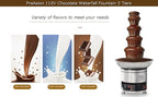 Chocolate Fountain 110V Electric 5-Tiers Digital Chocolate Fountain Melting Machine Heating Fondue Fountain,12kg of chocolate