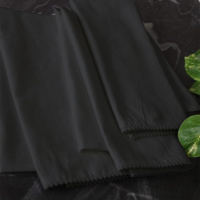 Kitchen Towels Dish Towels for Kitchen Tea Towels for Kitchen Bar Towels for Cloth Towels dishcloths - Solid 18"x28" Pack of 6 (Black, Pack of 6)