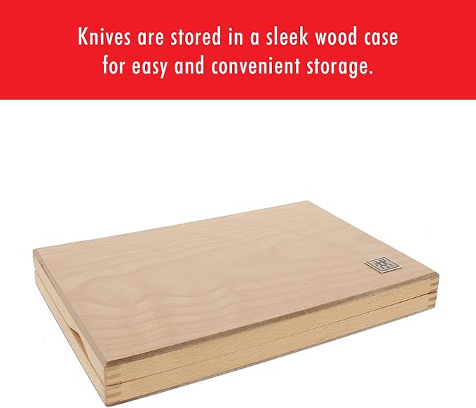 ZWILLING Contemporary Steak Knife Set of 8, Oval handle, Stainless Steel, with 12" x 10" case