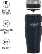 THERMOS Stainless King Travel Tumbler, 16 Ounce, Vacuum-Insulated | Midnight Blue | Pack of 4
