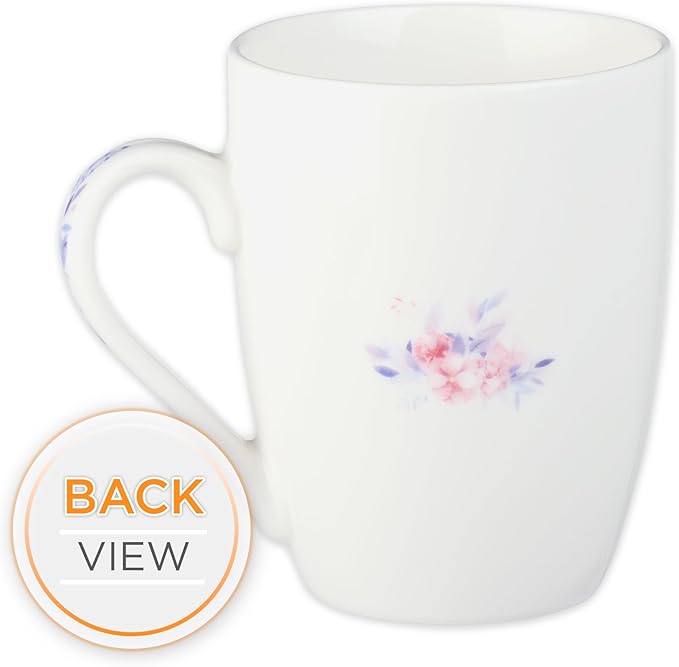 Christian Art Gifts Encouraging Ceramic Coffee & Tea Scripture Mug for Women: My Grace Is Sufficient Inspirational Bible Verse, Microwave/Dishwasher Safe, Cute Drinkware, White & Purple Floral, 12 oz.