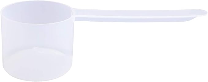 Plastic Measuring Scoop, 4 Tablespoon (60 cc | 1/4 Cup | 2 oz. | 60 mL) Long Handle Spoons for Powders, Granules, Coffee, Pet Food, Baking Supplies, Protein and Other Dry Goods, BPA Free (Set of 100)