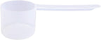 Plastic Measuring Scoop, (50 cc | 10 tsp | 3.33 Tbsp | 50 mL) Long Handle Spoons for Powders, Granules, Coffee, Pet Food, Baking Supplies, Protein and Other Dry Goods, BPA Free (Set of 1)