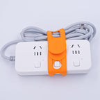 Utility Silicone Strap for Casserole Lid, Pot, Bento Box, 21.65 In Reusable Elastic Self-Lock Silicone Tie for Bundling or Organizing Extension Cord, Curtain, Yoga Mat (Orange, 2pcs)