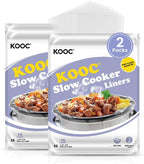 KOOC Slow Cooker Liners 8"x11" 20 Count Mini Size Disposable Pot Liners Cooking Bags Fit 0.65 qt to 1.25 qt Pot BPA Free Fresh Locking Seal Design