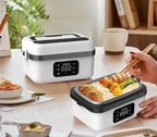 lunch box for Adults, Rechargeable Self-Heating lunch box，lunch warmer portable for work，battery powered heater for camping，1L crockpot lunch warmer，Meal Prep Friendly，bento box set