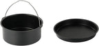 2pcs/set Universal Air Fryer Accessory set Steel Pizza Pan Baking Cake Barrel For Gourmia