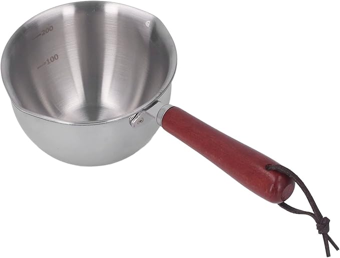Melting Pot,Nonstick Stainless,Butter Milk Pot, Stainless Steel Butter Warmer Coffee Warmer Milk Pot Steel Milk Coffee Warmer with Dual Pour Spouts Small Saucepan for Syrup