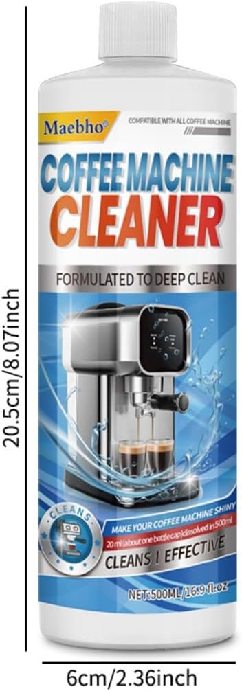 Coffee Machine Descaling Solution 16.9 oz (4 Uses)– Universal Descaler Cleaner Compatible with Keurig,Nespresso,Breville,Delonghi, Ninja - Espresso Coffee Maker Cleaning Solution