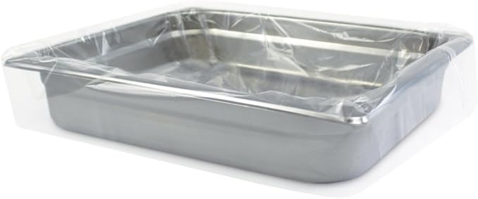 PanSaver Hotel Clear Pan Liners for Easy Clean Up - Disposable Buffet Pan Liners, Ovenable up to 400F (Half Pan Liner - 12.5 x 5.5 in)