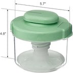 Instant Pickle Maker Vegetable Press Tsukemono Container Round Made in Japan BPA Free (Green 0.8L)