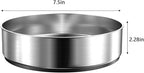 VAEHOLD Lazy Susan Turntable Spice Rack Organizer for Kitchen Cabinet, Storage Tray for Fruit, Snacks, Salad - Organizer for Cupboard, Pantry, Bathroom, Table, Cosmetic (Silver, 7 1/2‘’)