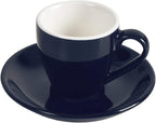 Porcelain Espresso Cup with Saucer, Espresso shot Cup, 80ml/2.7Oz, Deep Blue