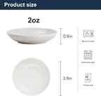 PYRMONT Wheat Straw Dipping Bowls,2 OZ Soy Sauce Dish & Bowl,Small Dipping Sauce Bowls Set of 8,Mini Appetizer Plates for Side Dishes,Ketchup,BBQ, Party,Condiments Serving Bowl Set - White