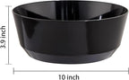 Hioasis 8 Pack Plastic Serving Bowls 128oz Black Plastic Bowls Heavy Duty Disposable Serving Bowls for Party Snack & Salad & Candy & Bar Buffet & New Year